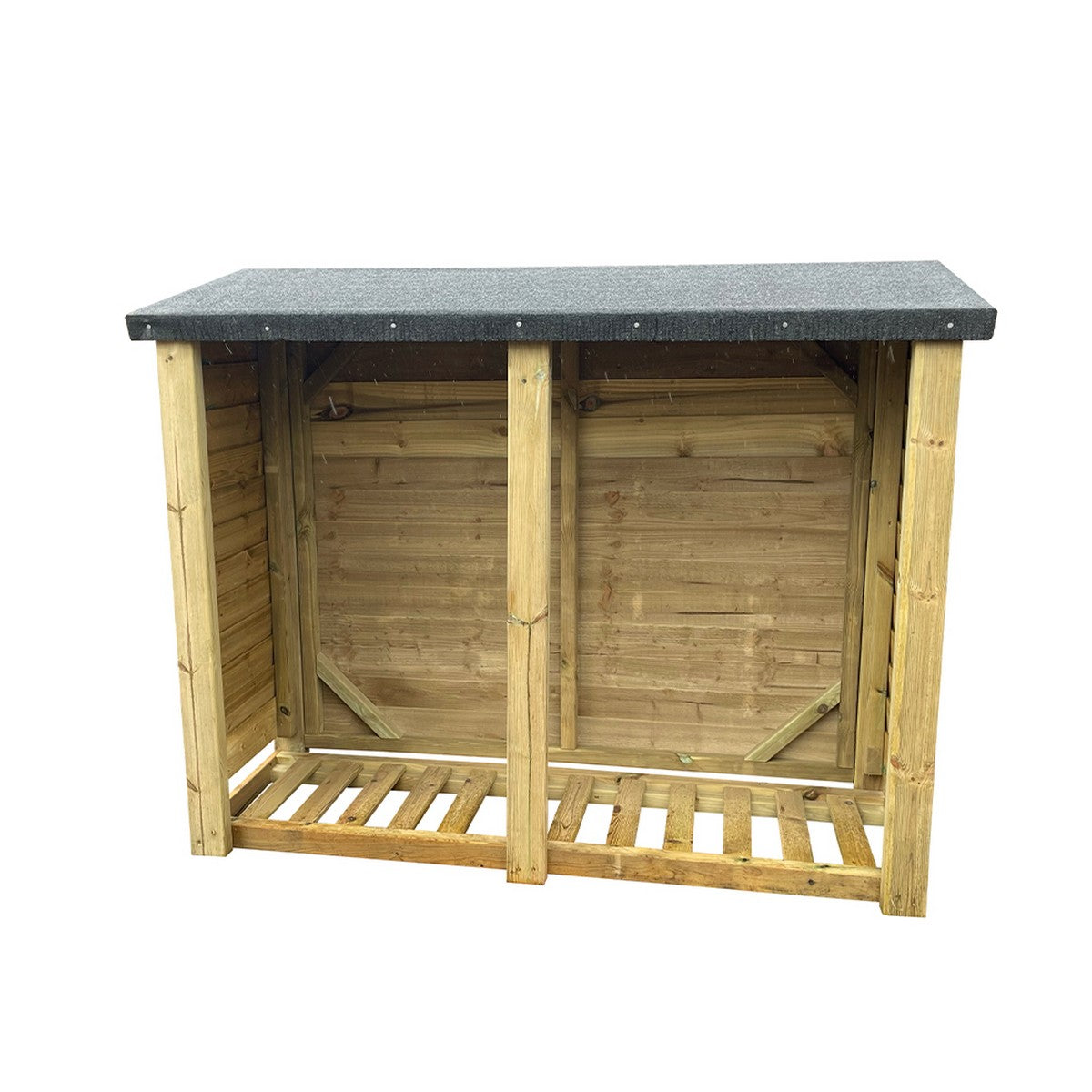 Heavy Duty Garden Log Store 180cm wide x 67cm deep by Churnet Valley - FLS46