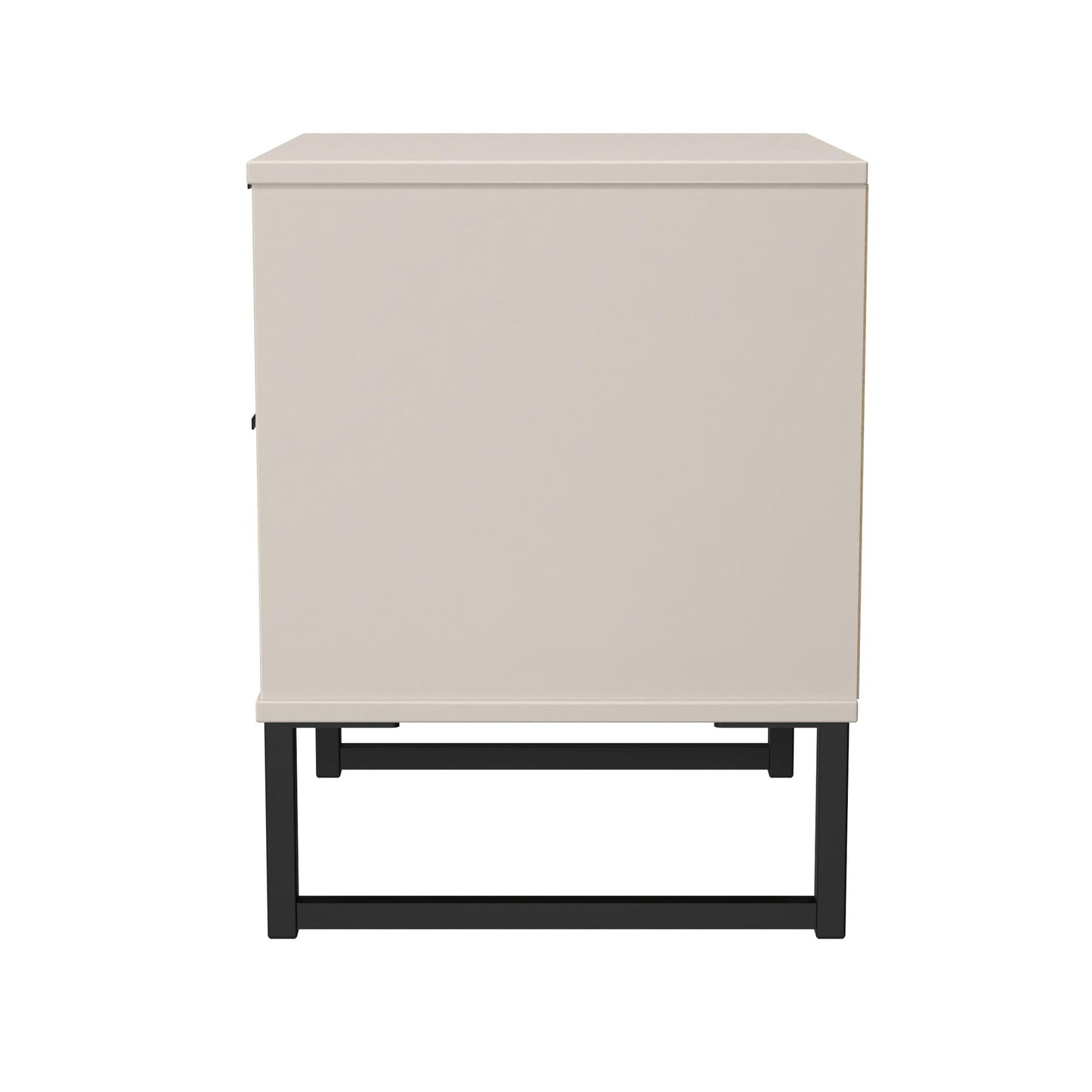 Fluted Bedside Table Off-White 2 Drawers 60cm