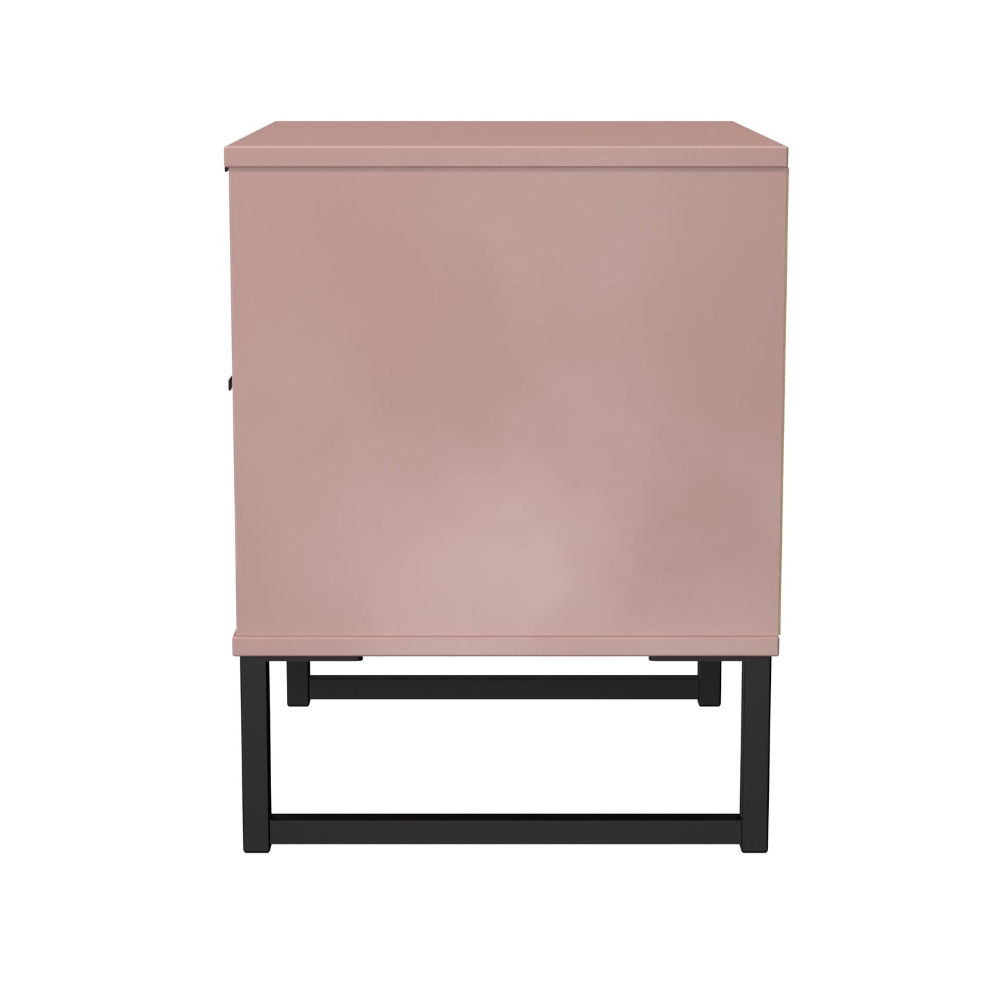 Fluted Bedside Table Pink 2 Drawers 60cm