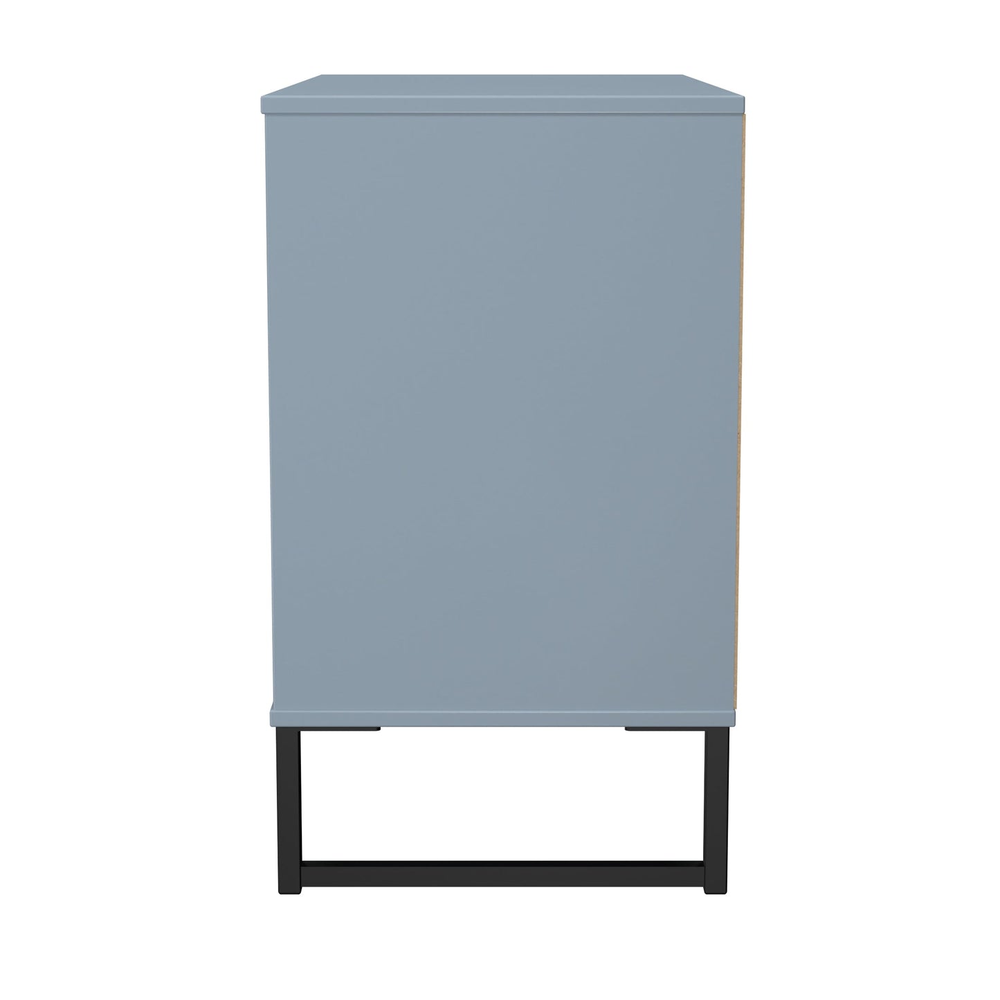 Fluted Chest of Drawers Light Blue 3 Drawers 77cm