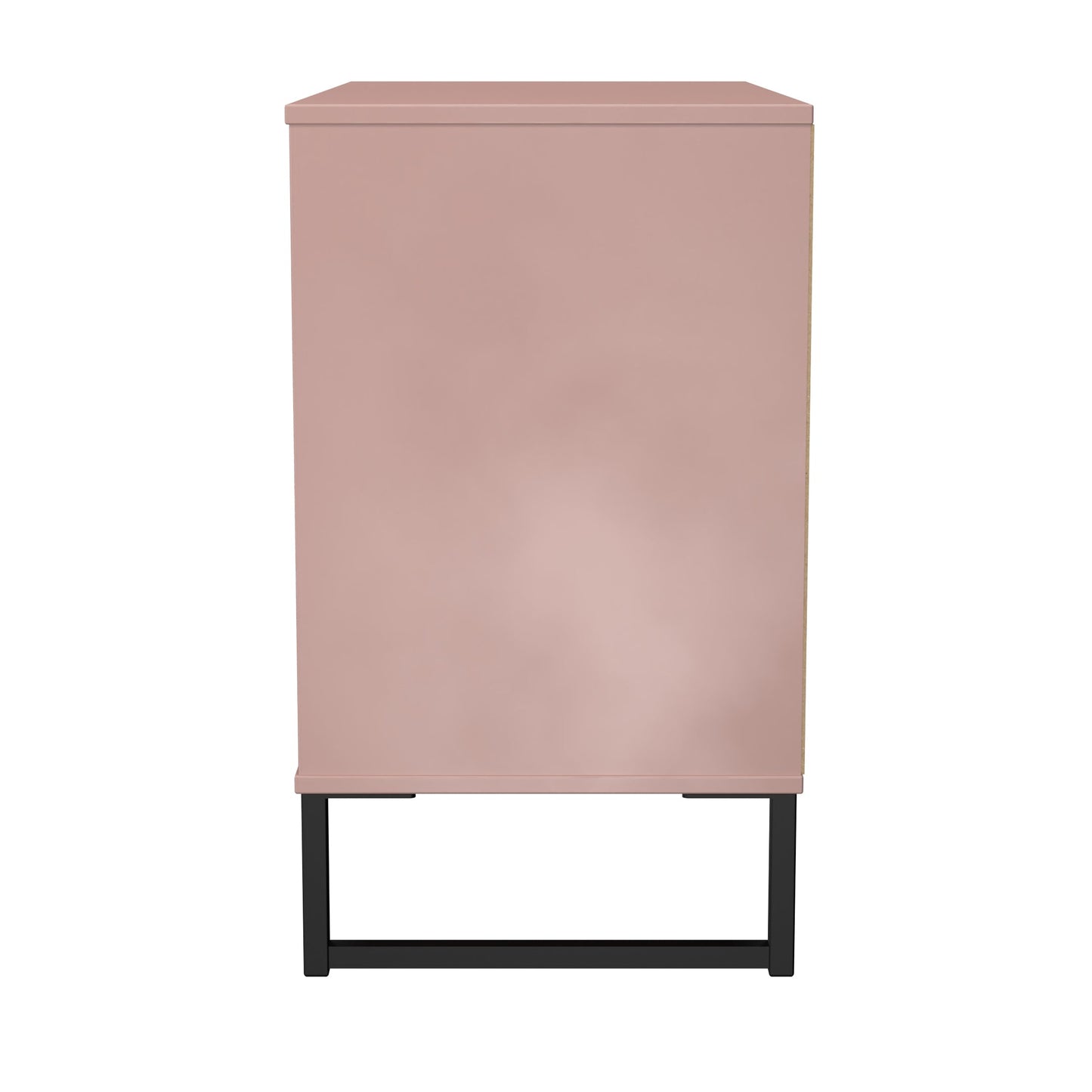 Fluted Chest of Drawers Pink 3 Drawers 77cm