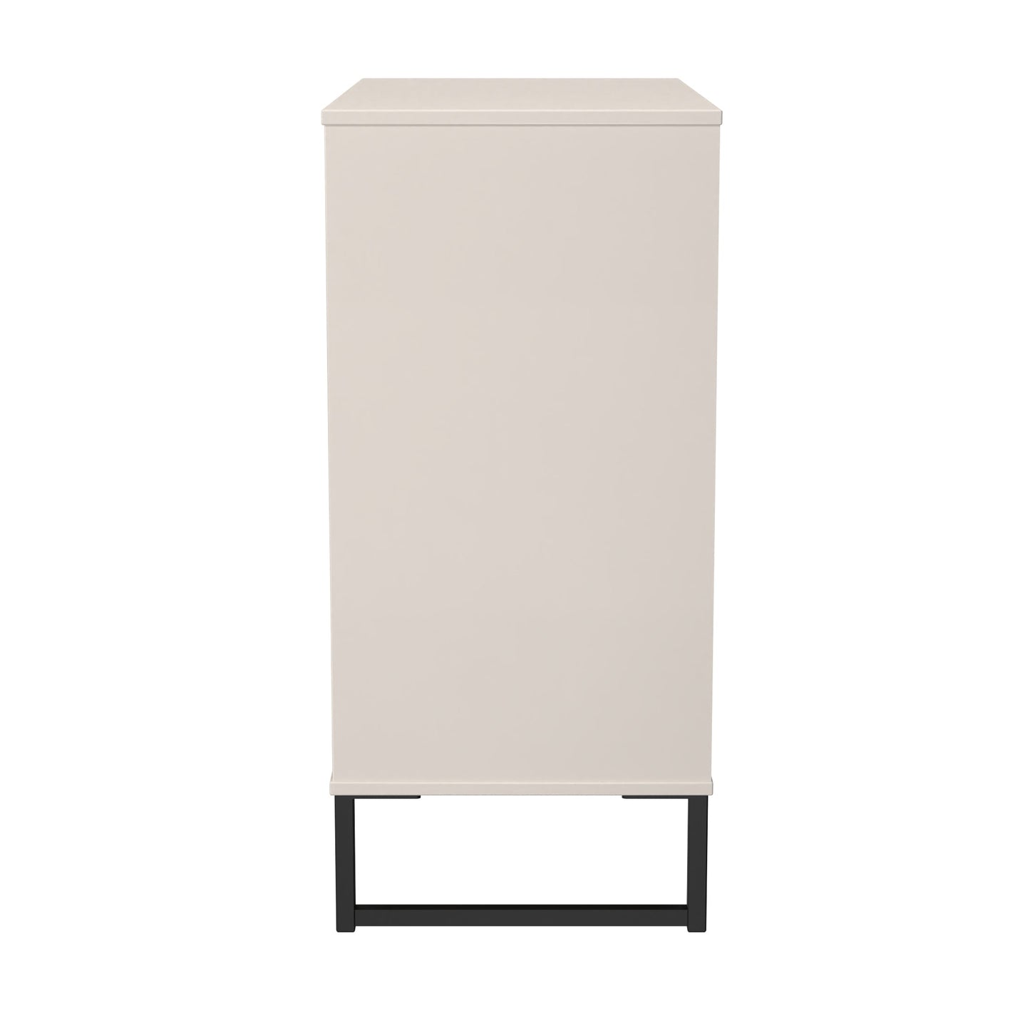 Fluted Chest of Drawers Off-White 4 Drawers 93cm