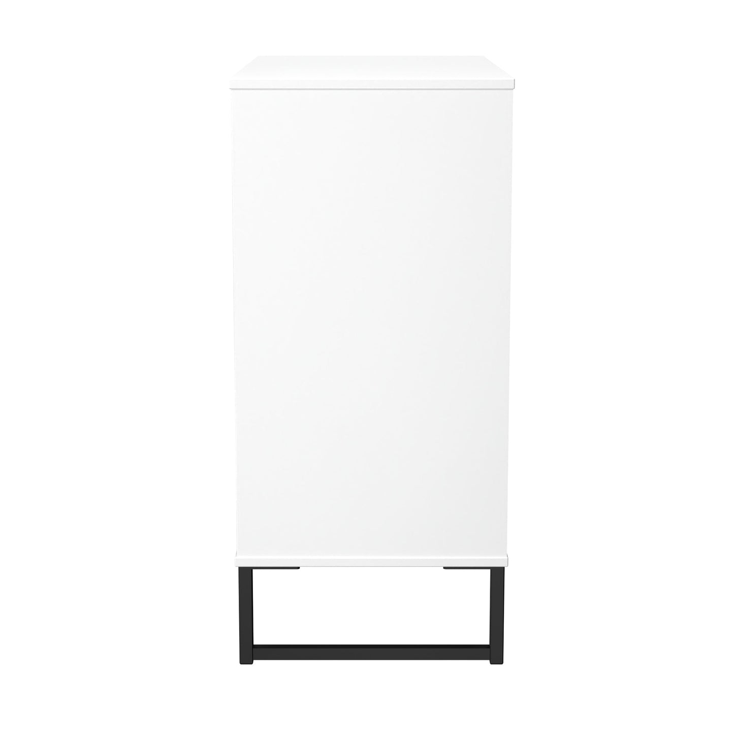 Fluted Chest of Drawers White 4 Drawers 93cm