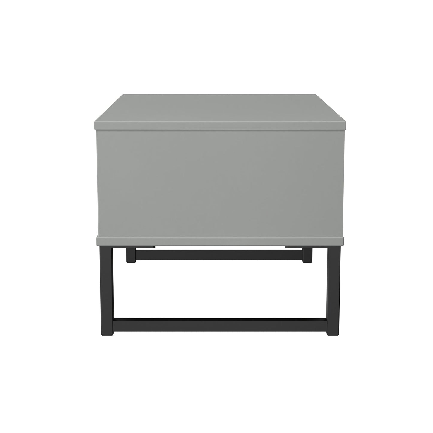 Fluted Side Table Grey 1 Drawer 58cm