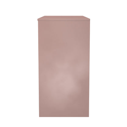 Fluted Desk Pink 4 Drawers 97cm