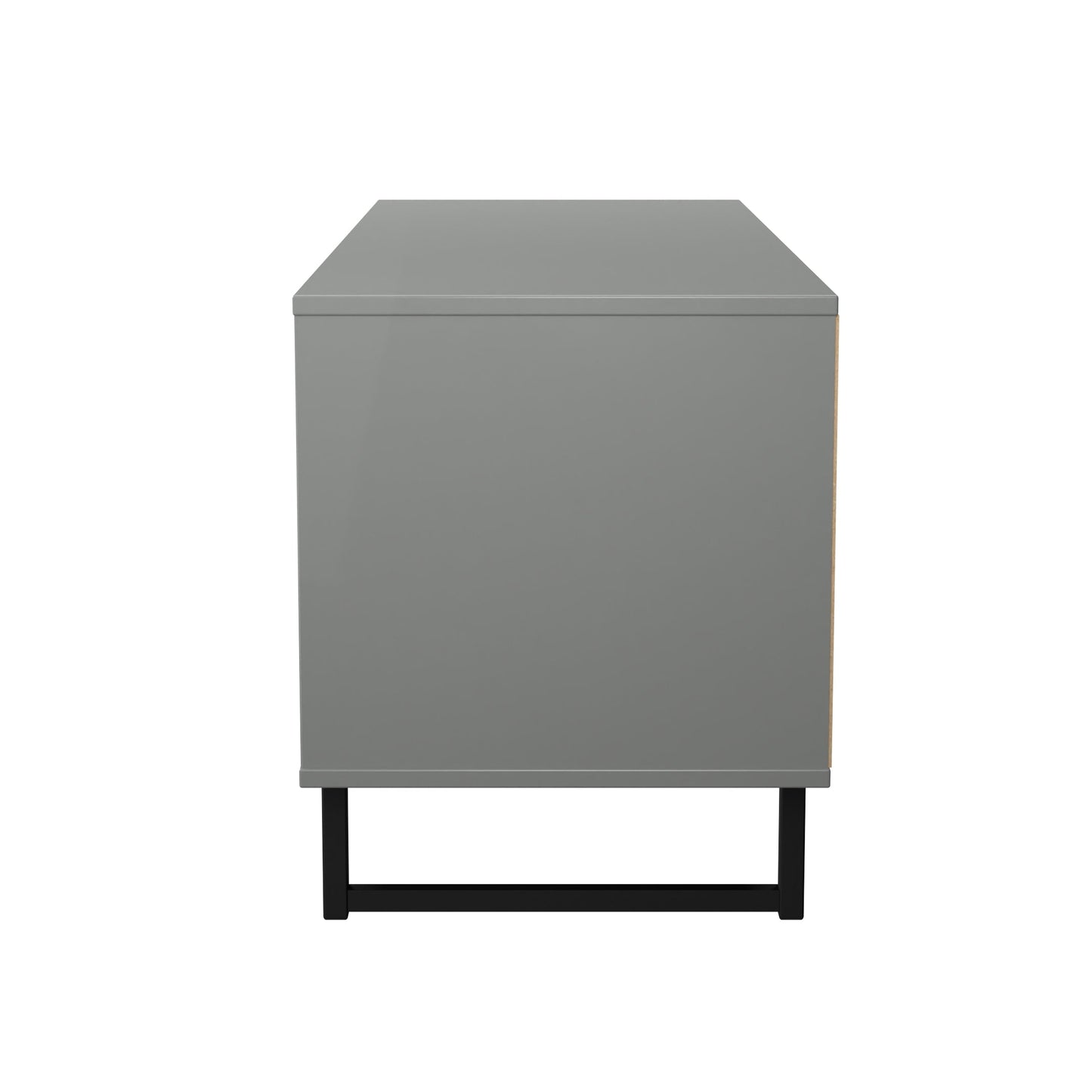 Fluted Large Chest of Drawers Grey 4 Drawers 115cm