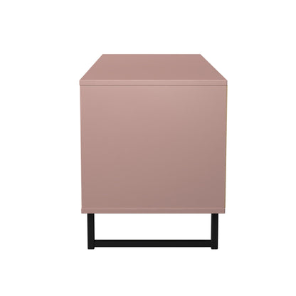 Fluted Large Chest of Drawers Pink 4 Drawers 115cm