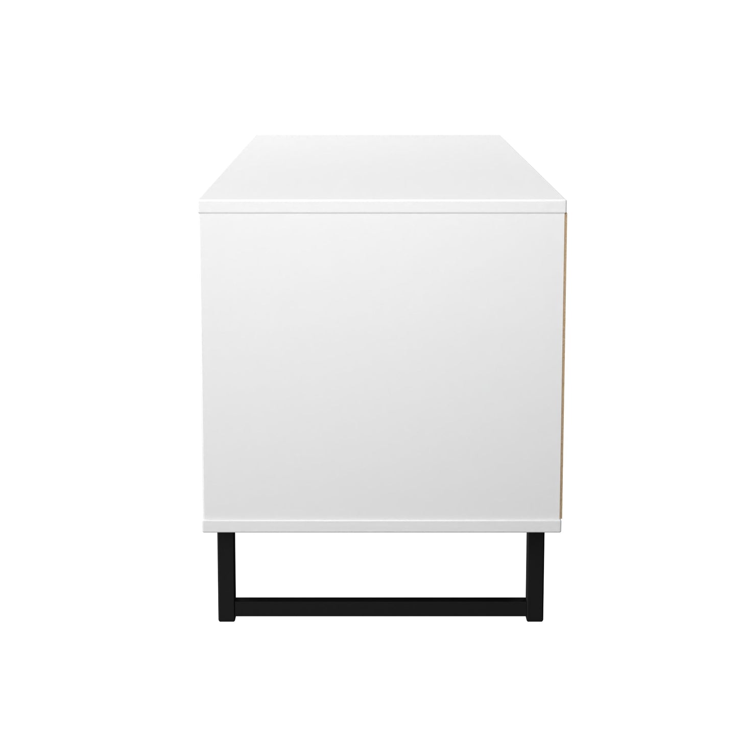 Fluted Large Chest of Drawers White 4 Drawers 115cm