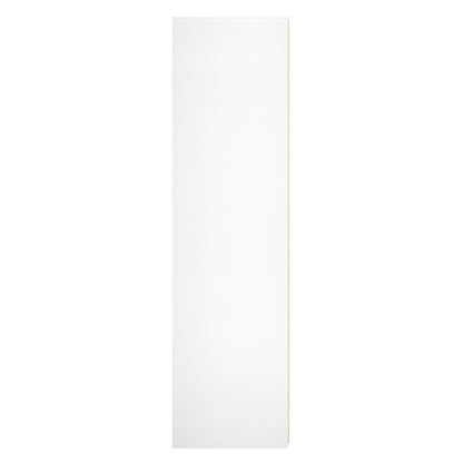 Fluted Tall Wardrobe White 1 Shelf 197cm