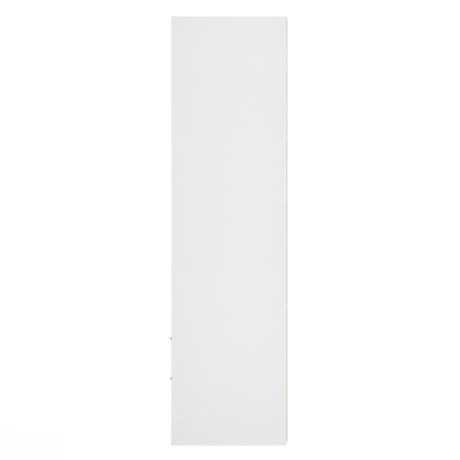 Fluted Tall Wardrobe Teal & White 2 Drawers 197cm