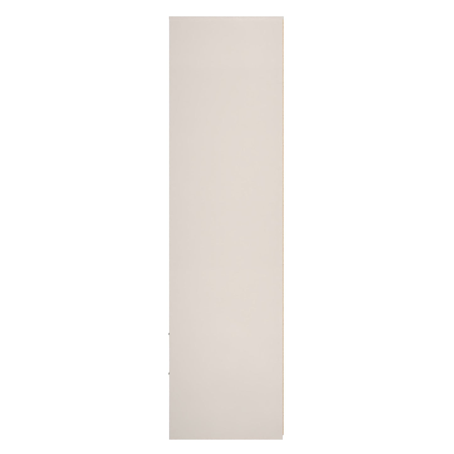 Fluted Tall Wardrobe Off-White 2 Drawers 197cm