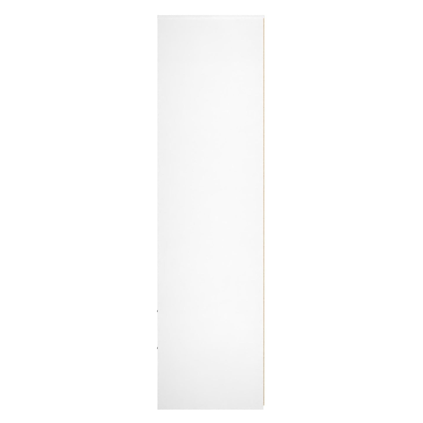 Fluted Tall Wardrobe White 2 Drawers 197cm