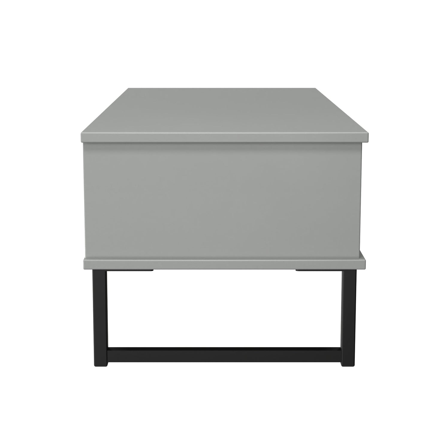 Fluted Coffee Table Grey 1 Shelf 1 Drawer 92cm