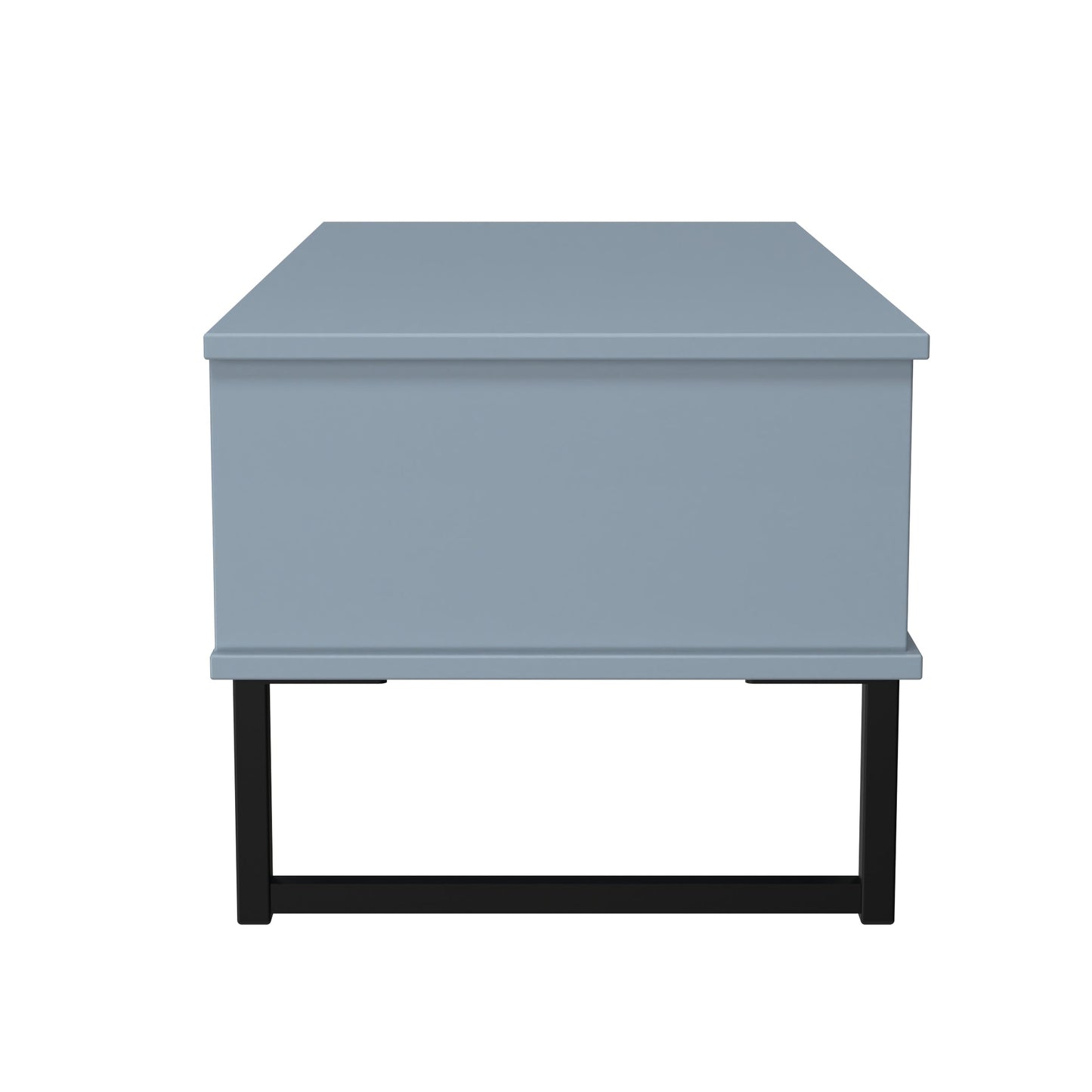 Fluted Coffee Table Light Blue 1 Shelf 1 Drawer 92cm
