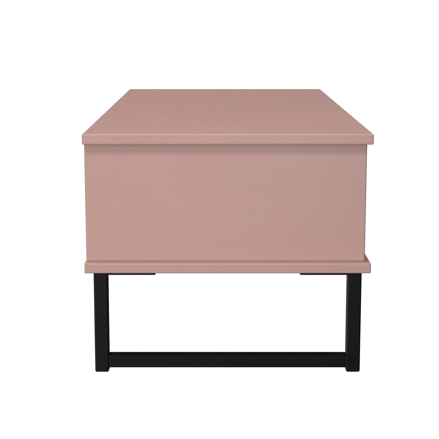 Fluted Coffee Table Pink 1 Shelf 1 Drawer 92cm