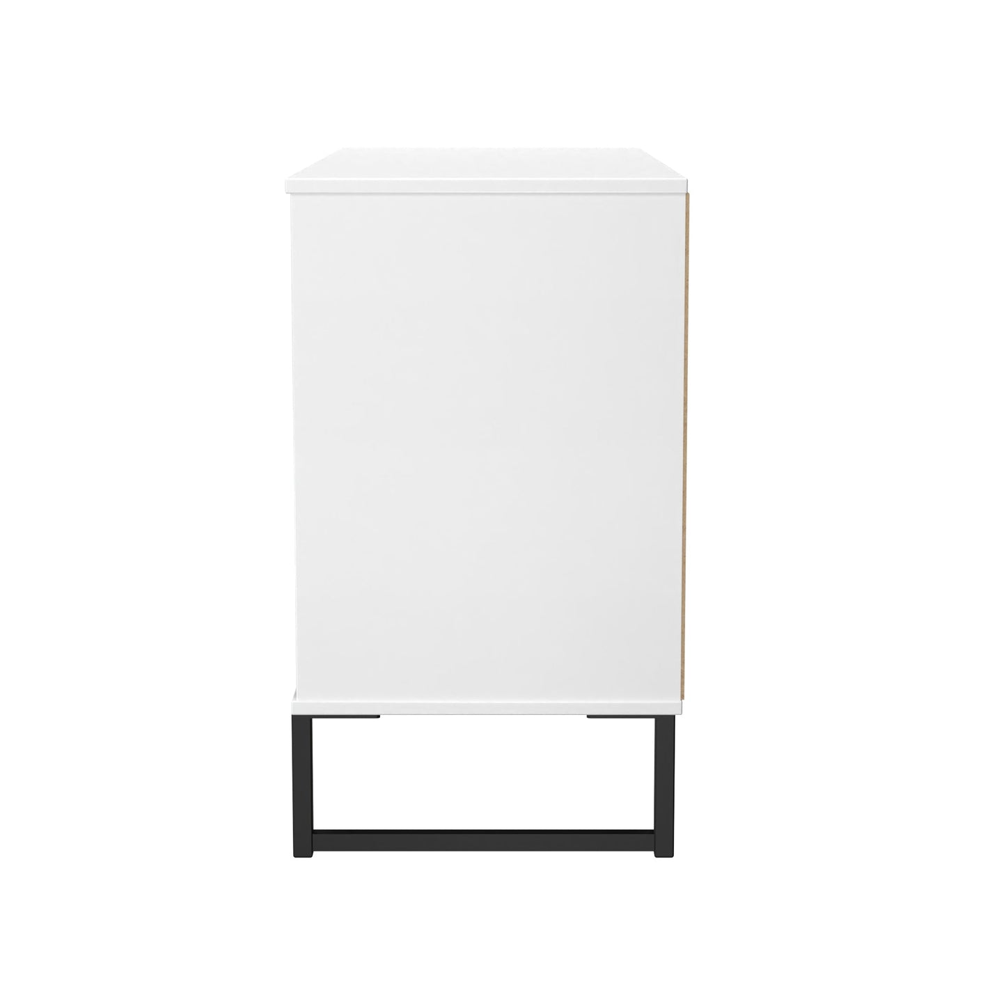 Fluted TV Unit Teal & White 2 Shelves 3 Drawers 97cm