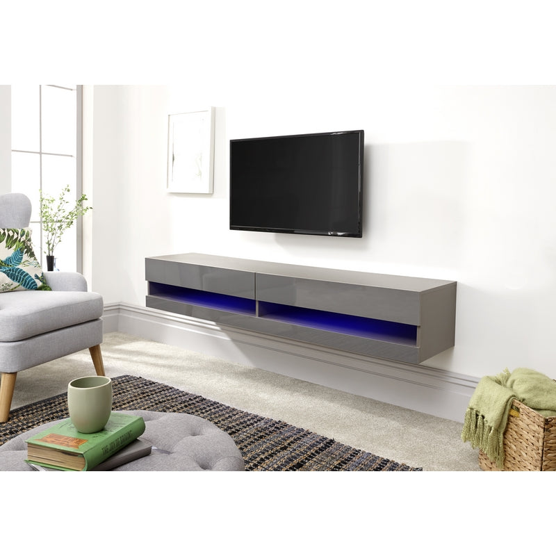 GFW Galicia TV Unit Grey 2 Shelves