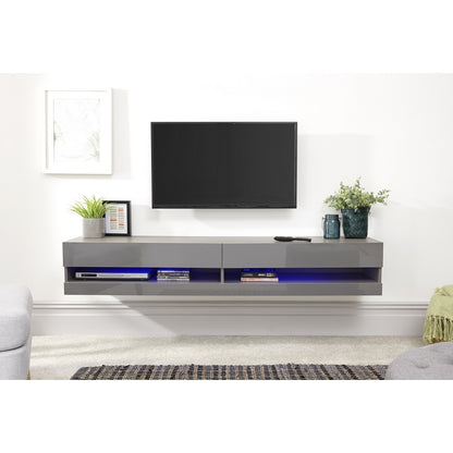 GFW Galicia TV Unit Grey 2 Shelves