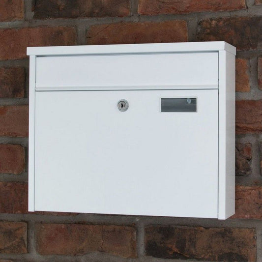 HNP Chesire Letterbox Stainless Steel White 37.5cm