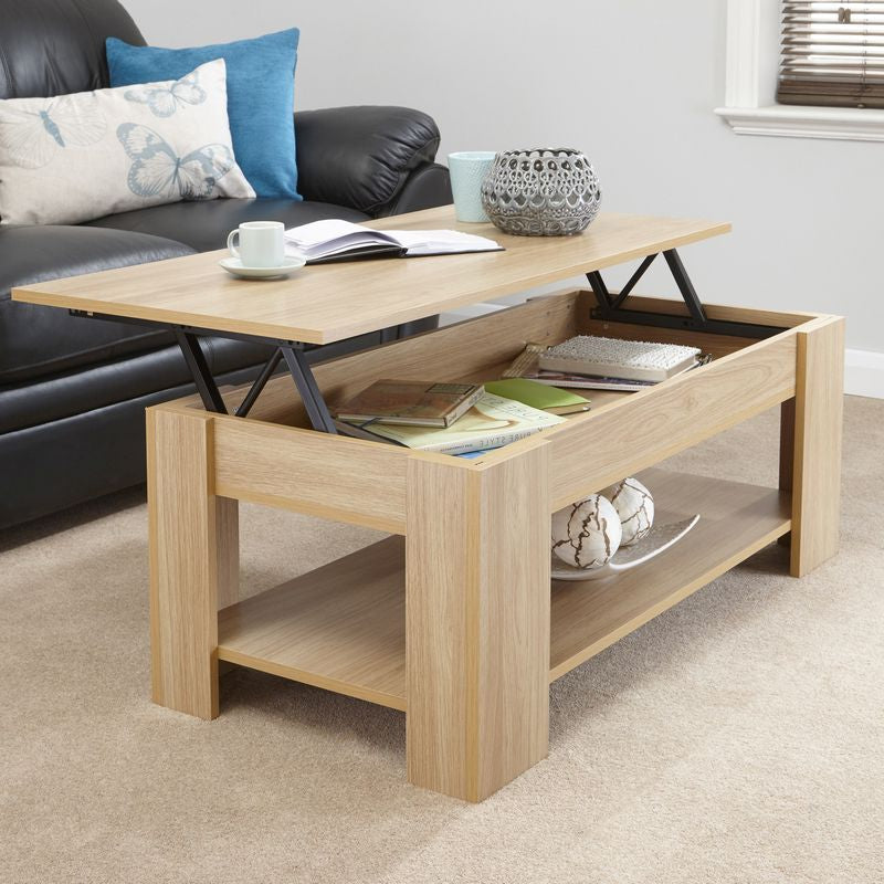 Harper Extending Coffee Table Natural 1 Shelf 105cm – Cherry Lane