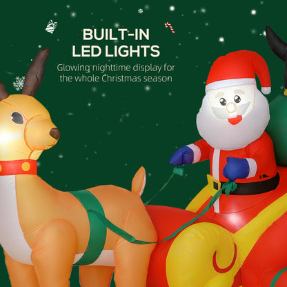 Santa Sleigh Inflatable Christmas Decoration - 180cm