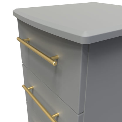 Haworth Bedside Table Grey 3 Drawers 70cm
