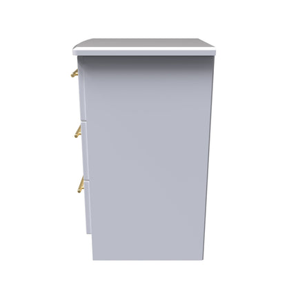 Haworth Bedside Table White 3 Drawers 70cm