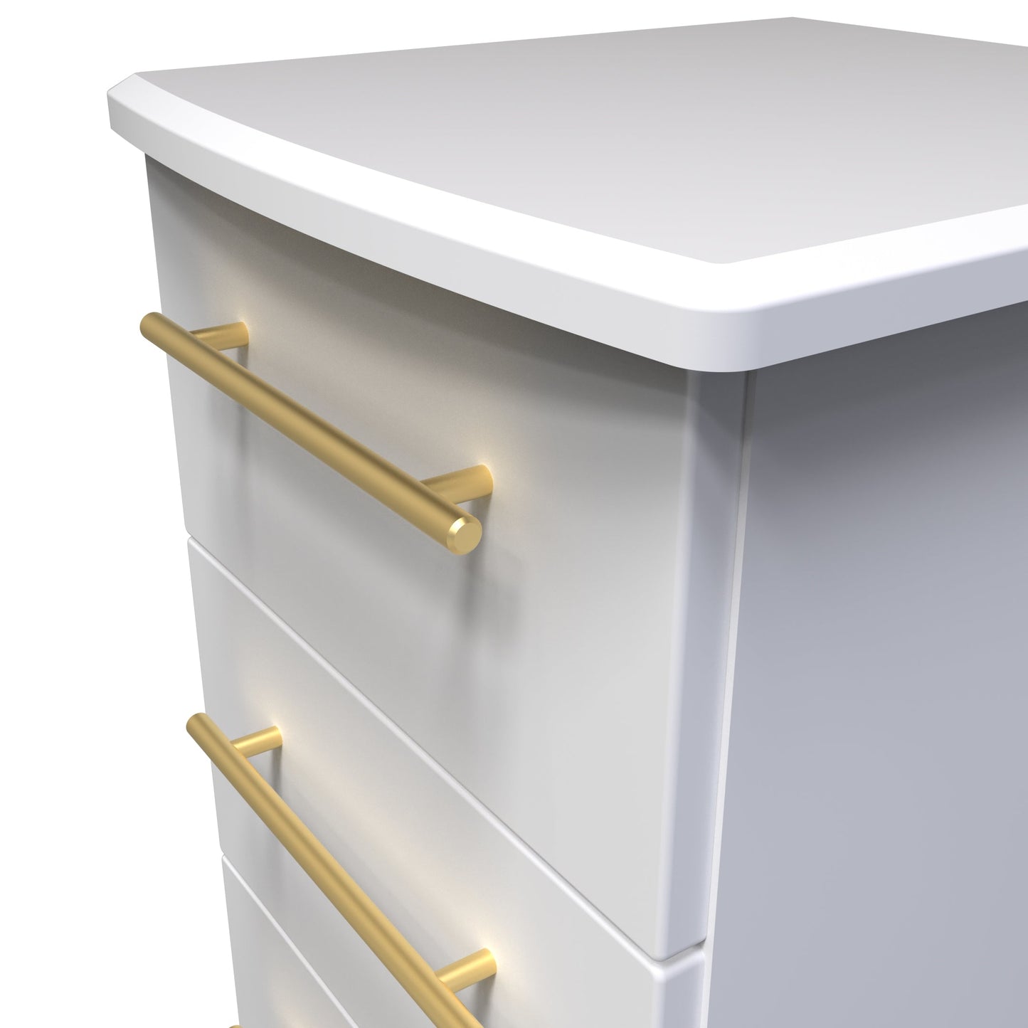 Haworth Bedside Table White 3 Drawers 70cm