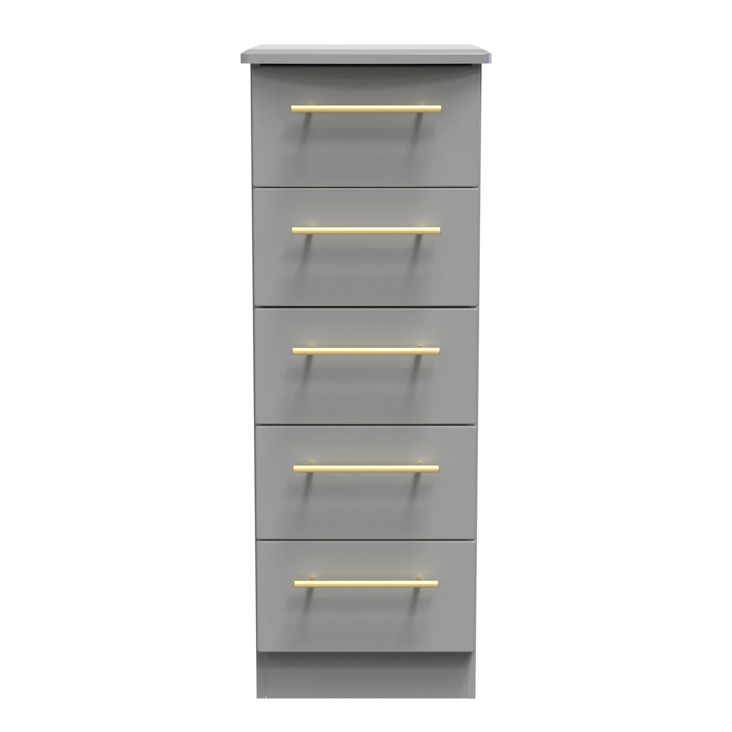Haworth Tall Tallboy Grey 5 Drawers 108cm