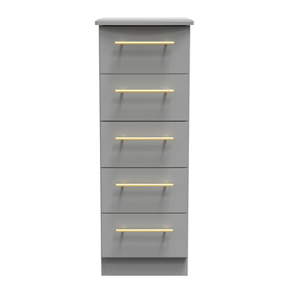 Haworth Tall Tallboy Grey 5 Drawers 108cm