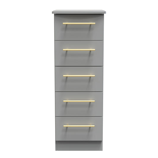 Haworth Tall Tallboy Grey 5 Drawers 108cm