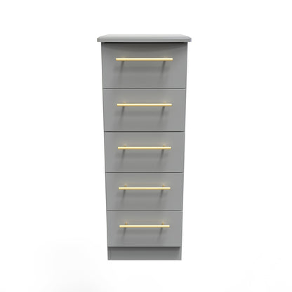 Haworth Tall Tallboy Grey 5 Drawers 108cm