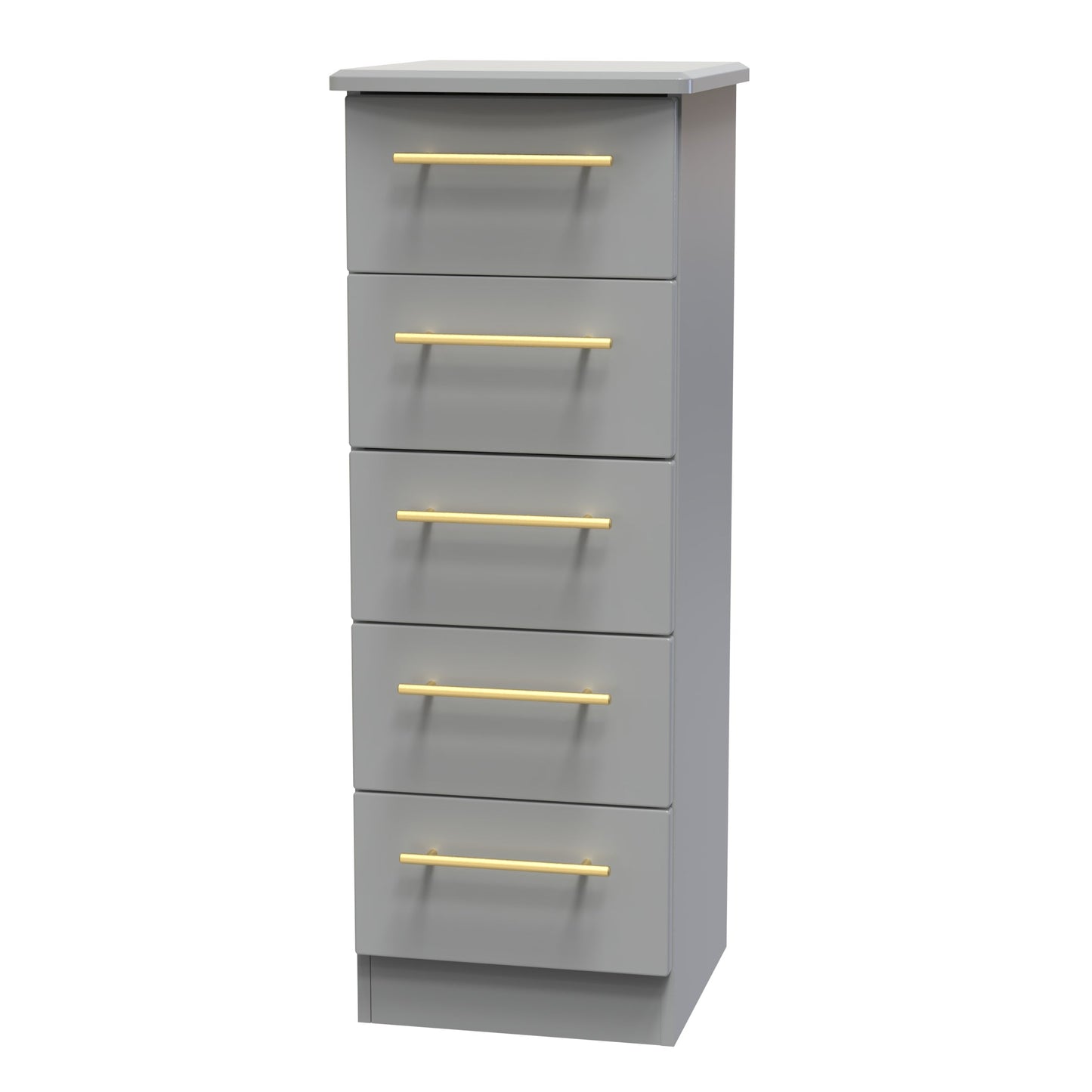Haworth Tall Tallboy Grey 5 Drawers 108cm