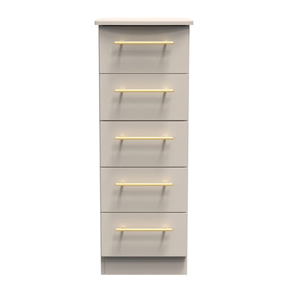 Haworth Tall Tallboy Off-White 5 Drawers 108cm