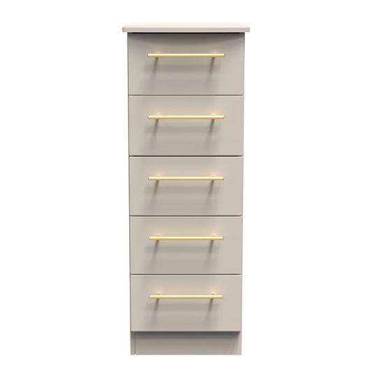 Haworth Tall Tallboy Off-White 5 Drawers 108cm
