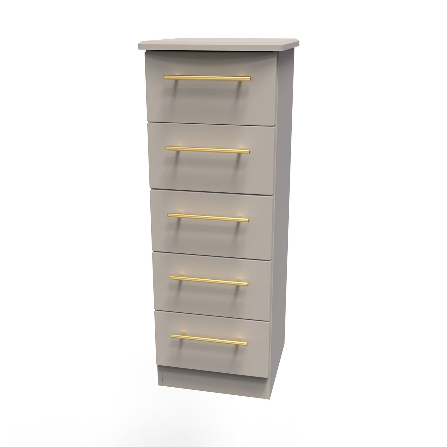 Haworth Tall Tallboy Off-White 5 Drawers 108cm
