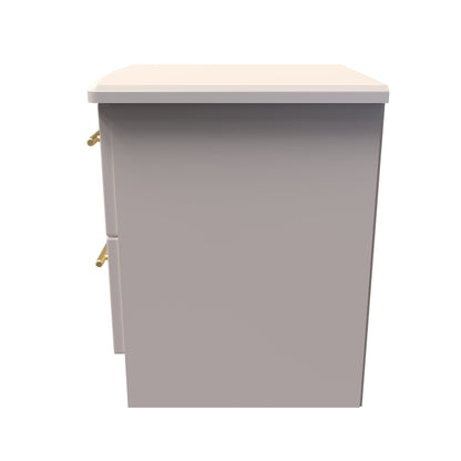 Haworth Bedside Table Off-White 2 Drawers 51cm