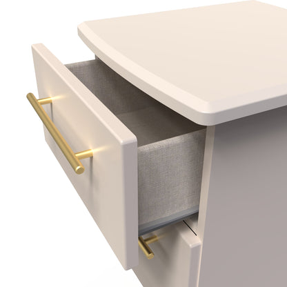 Haworth Bedside Table Off-White 2 Drawers 51cm