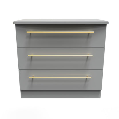 Haworth Chest of Drawers Grey 3 Drawers 77cm