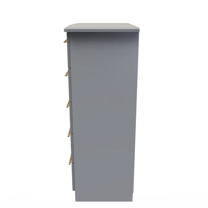 Haworth Tall Chest of Drawers Grey 5 Drawers 108cm