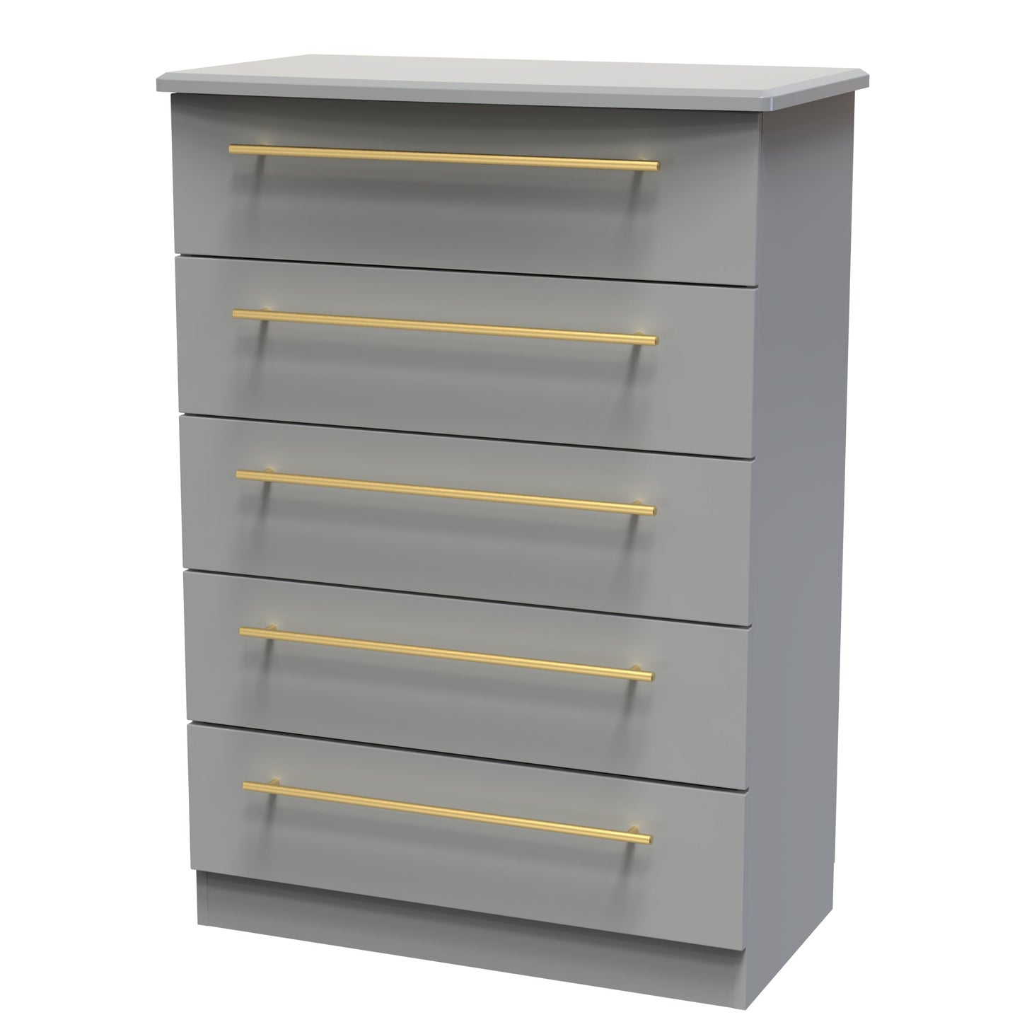 Haworth Tall Chest of Drawers Grey 5 Drawers 108cm