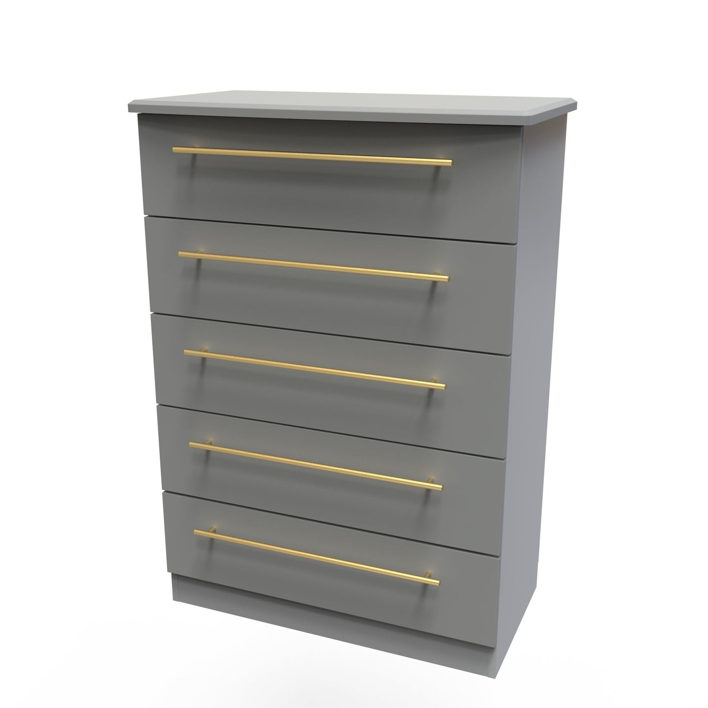 Haworth Tall Chest of Drawers Grey 5 Drawers 108cm