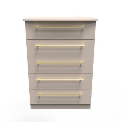 Haworth Tall Chest of Drawers Off-White 5 Drawers 108cm