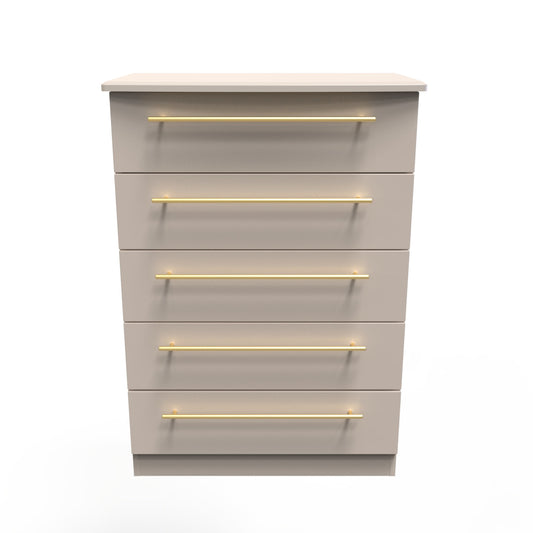 Haworth Tall Chest of Drawers Off-White 5 Drawers 108cm