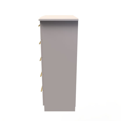 Haworth Tall Chest of Drawers Off-White 5 Drawers 108cm