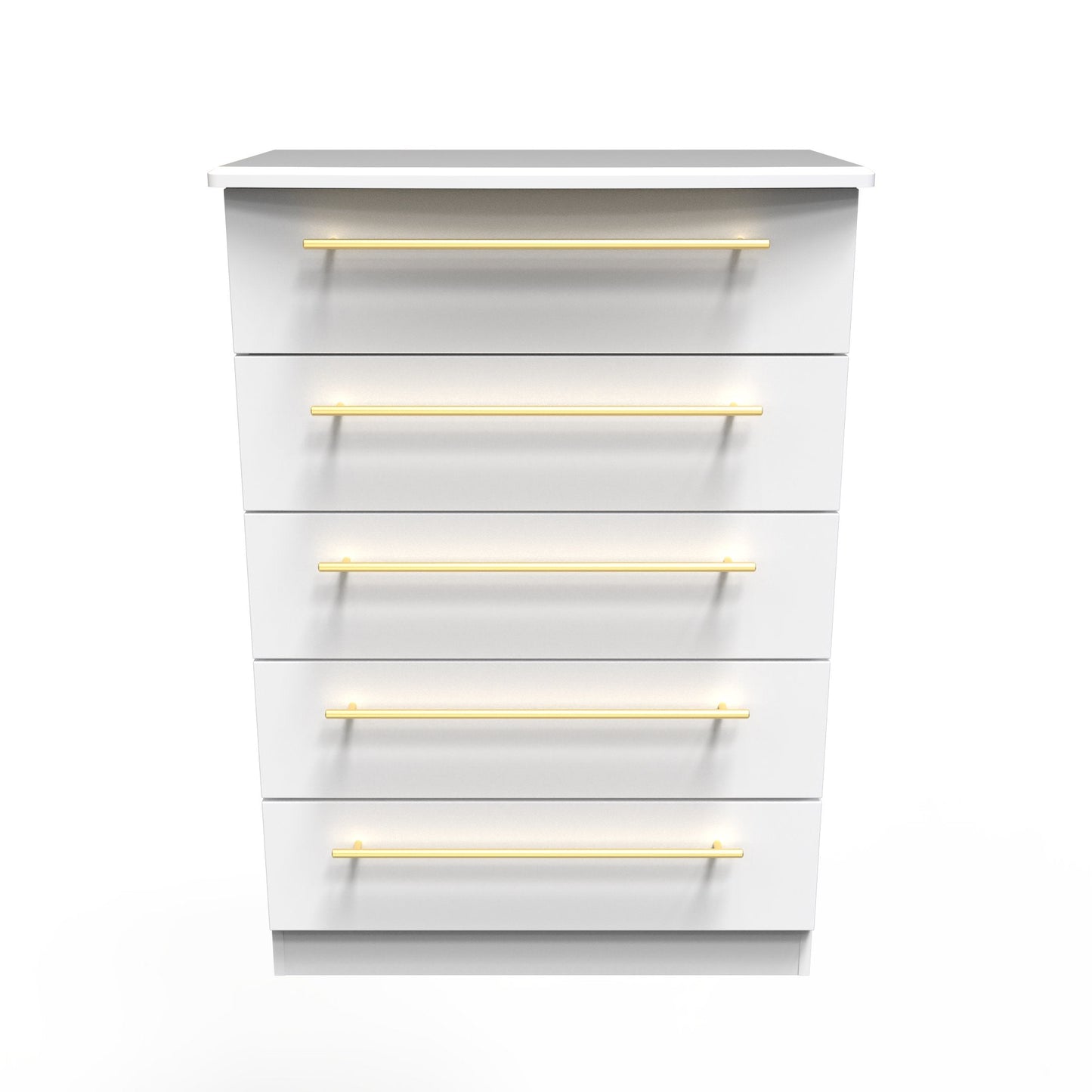 Haworth Tall Chest of Drawers White 5 Drawers 108cm