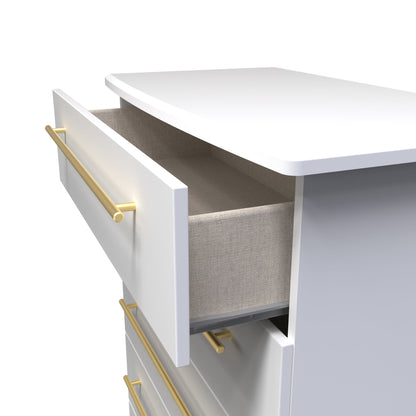 Haworth Tall Chest of Drawers White 5 Drawers 108cm