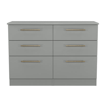 Haworth Large Chest of Drawers Grey 6 Drawers 112cm