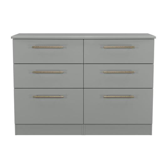 Haworth Large Chest of Drawers Grey 6 Drawers 112cm
