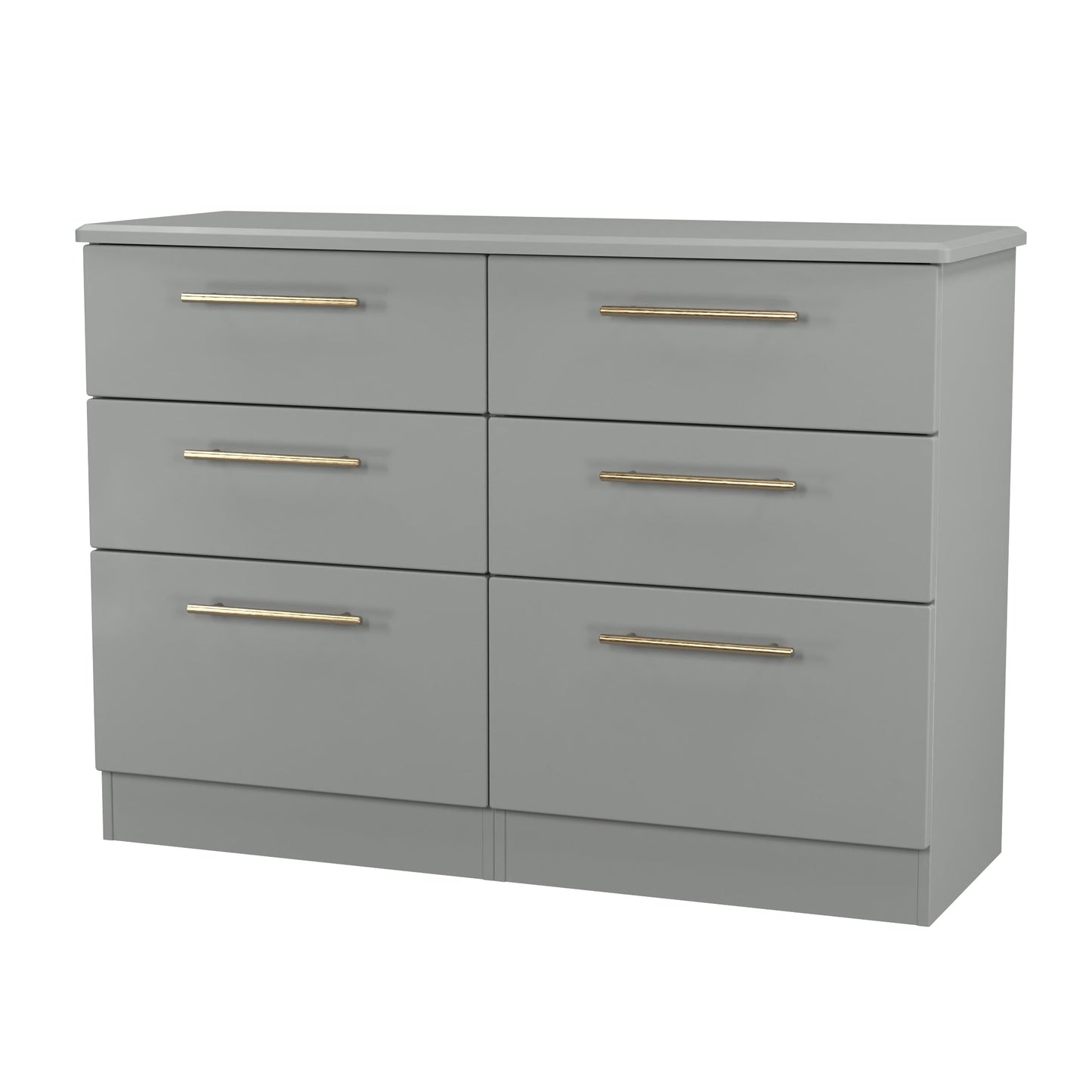 Haworth Large Chest of Drawers Grey 6 Drawers 112cm